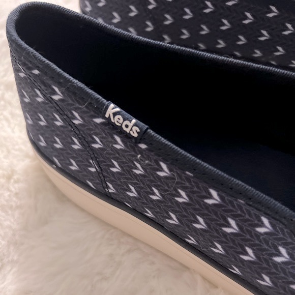 NEW Keds Double Decker Fair Isle Slip on sneakers size WM 11 Navy - Picture 7 of 13